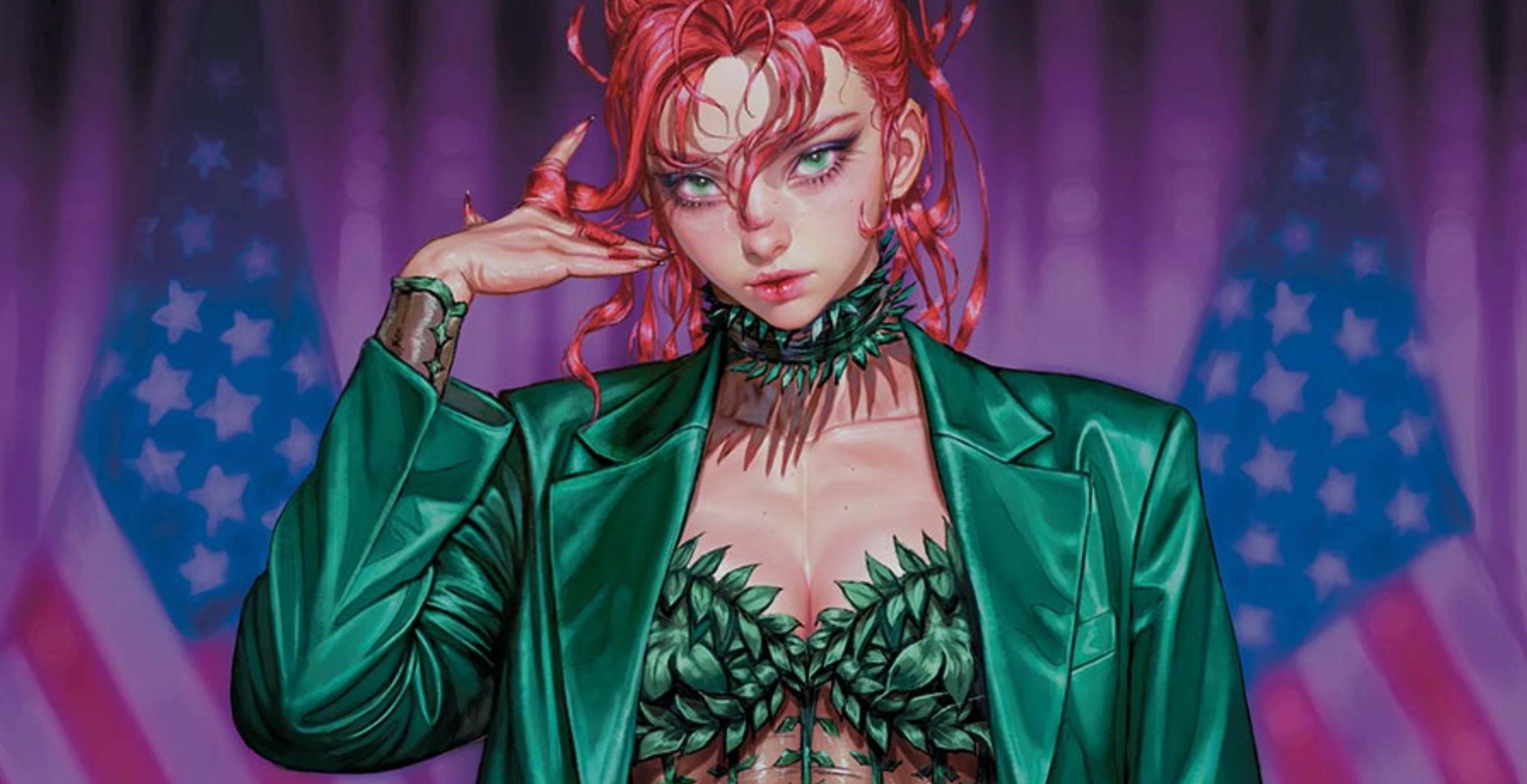 The variant cover for Poison Ivy #45 by Kyuyong Eom