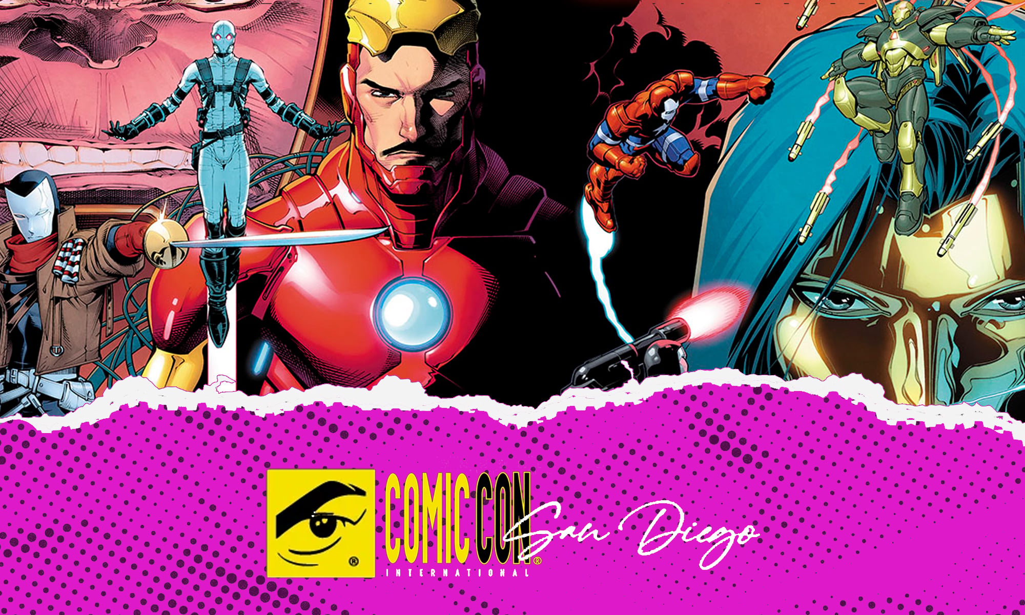 Iron Man #12 and #13 connecting covers excerpt