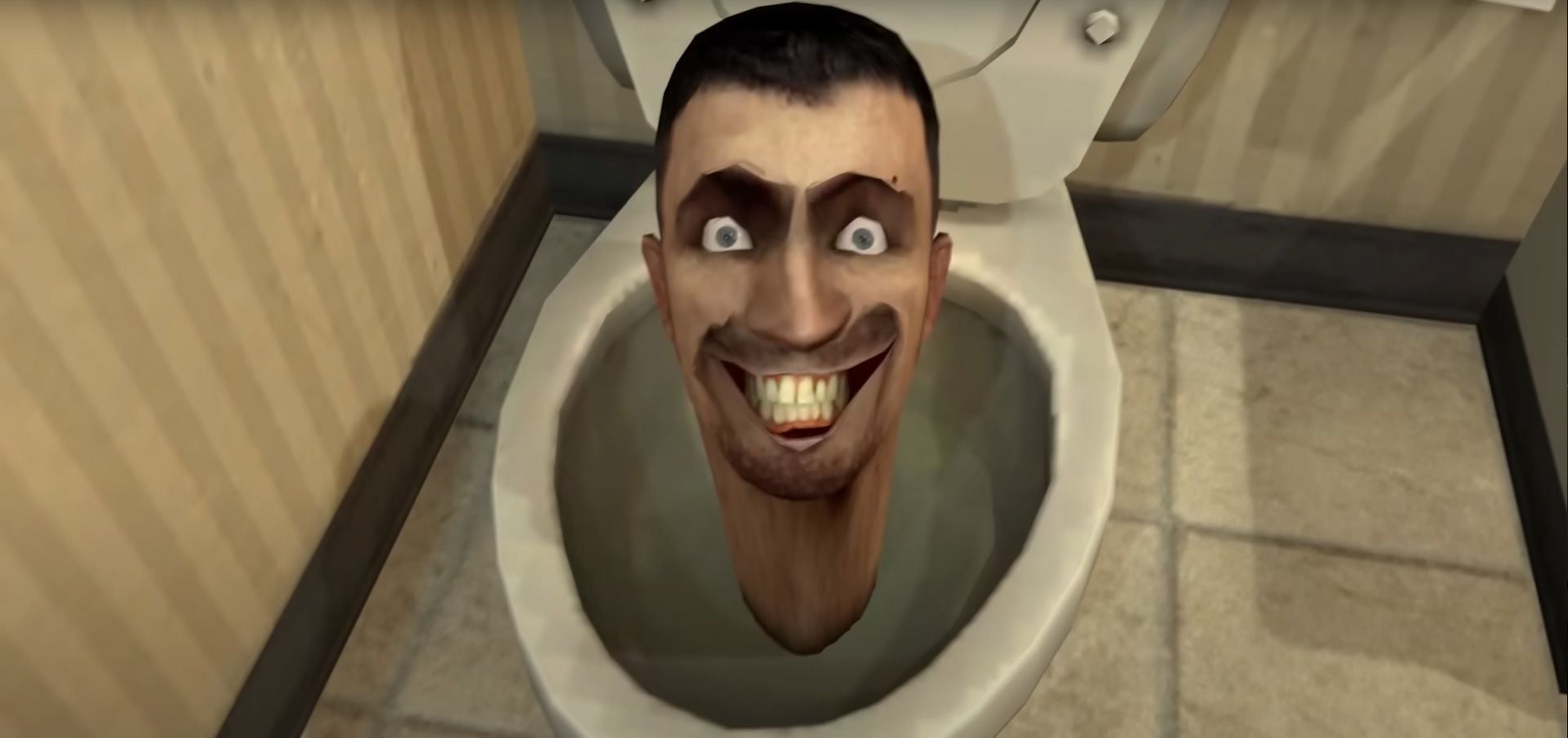 A still from the original Skibidi Toilet video