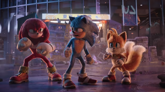 Sonic, Knuckles, and Tails in Sonic the Hedgehog 3