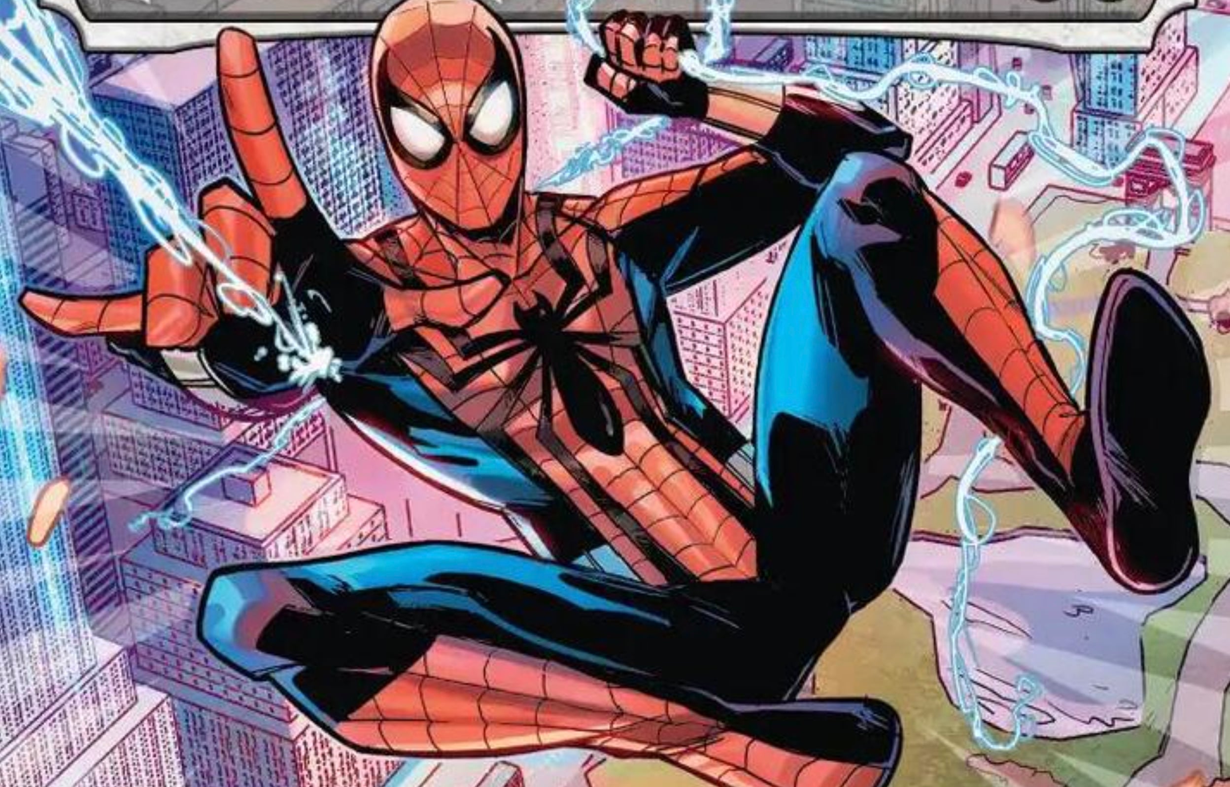 The artwork for Spectacular Spider-Man from Magic: The Gathering
