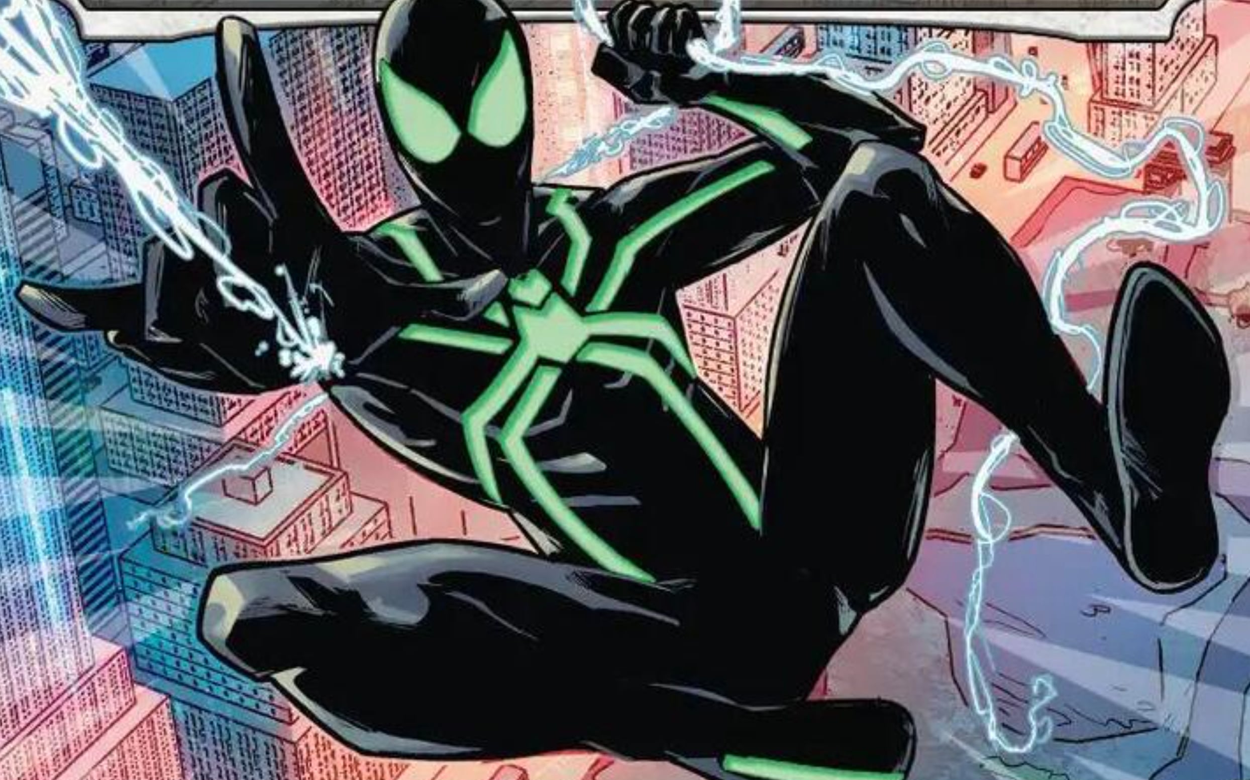 The artwork for Spectacular Spider-Man from Magic: The Gathering