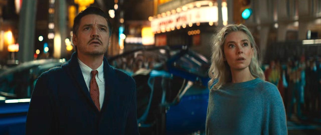 A still of Reed Richards and Sue Storm in The Fantastic Four: First Steps trailer