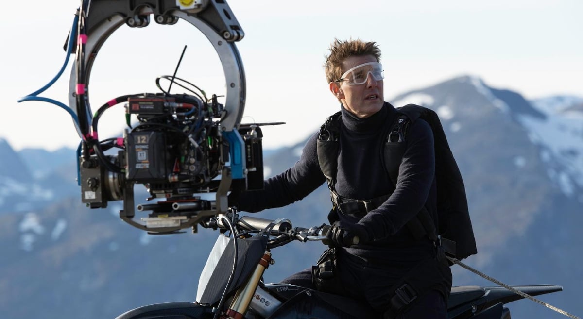An image of Tom Cruise on the set of Mission: Impossible - Dead Reckoning