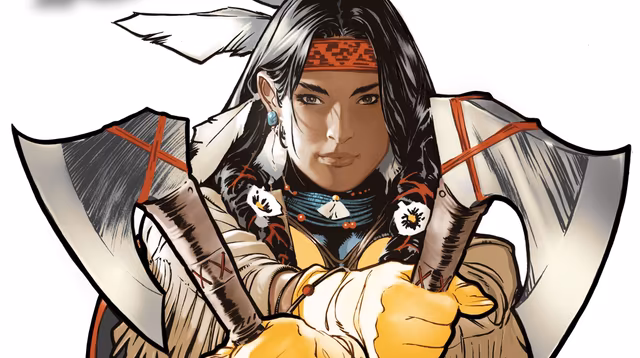 Dani Moonstar on the variant cover for X-Vengers drawn by Pablo Villalobos