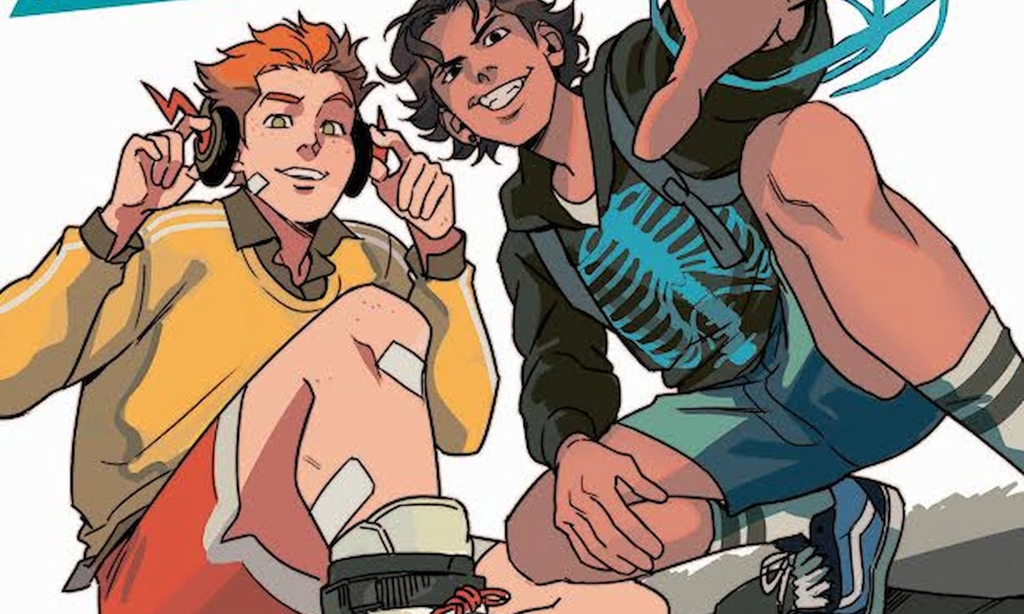 Young Justice Kid Flash And Blue Beetle Cover Art Header
