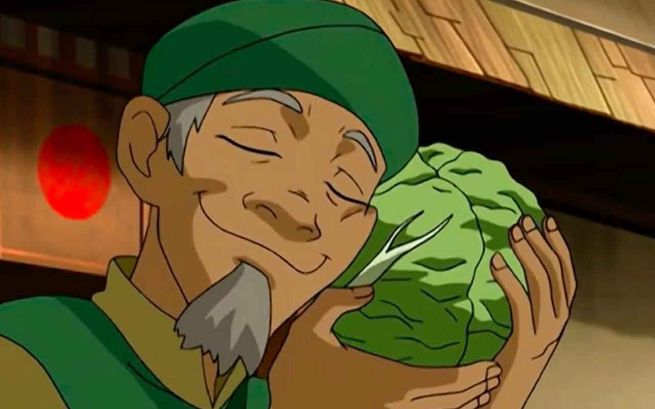An image of the Cabbage Merchant from Avatar: The Last Airbender