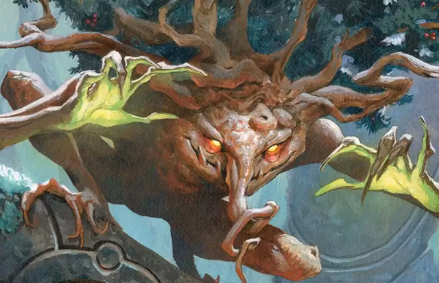 The art for Ferrafor, Young Yew from Magic: The Gathering