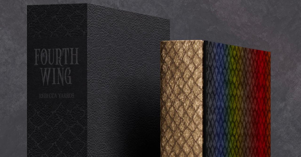 An image of the Fourth Wing lettered edition by Fablelistik