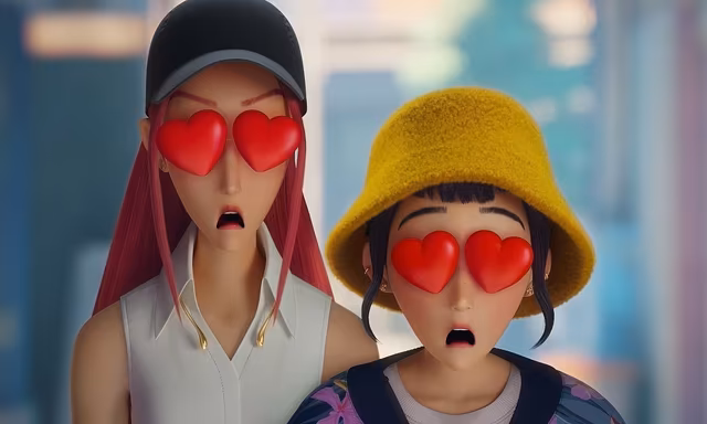 Kpop Demon Hunters Mira And Zoey Heart Eyes