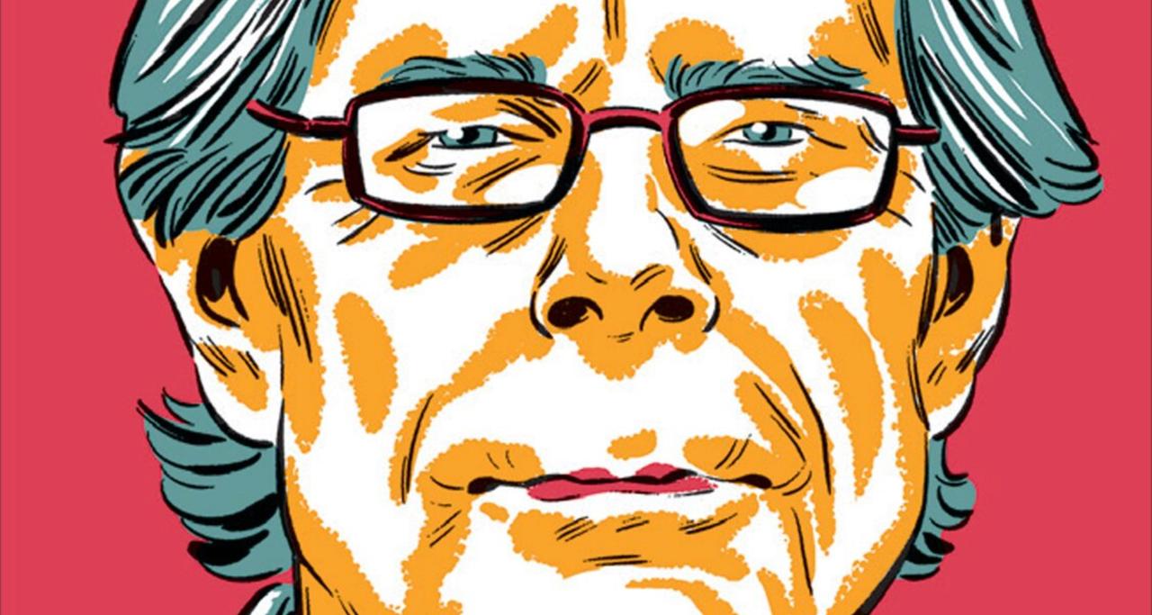 An image of Stephen King's author baseball card from McSweeney's