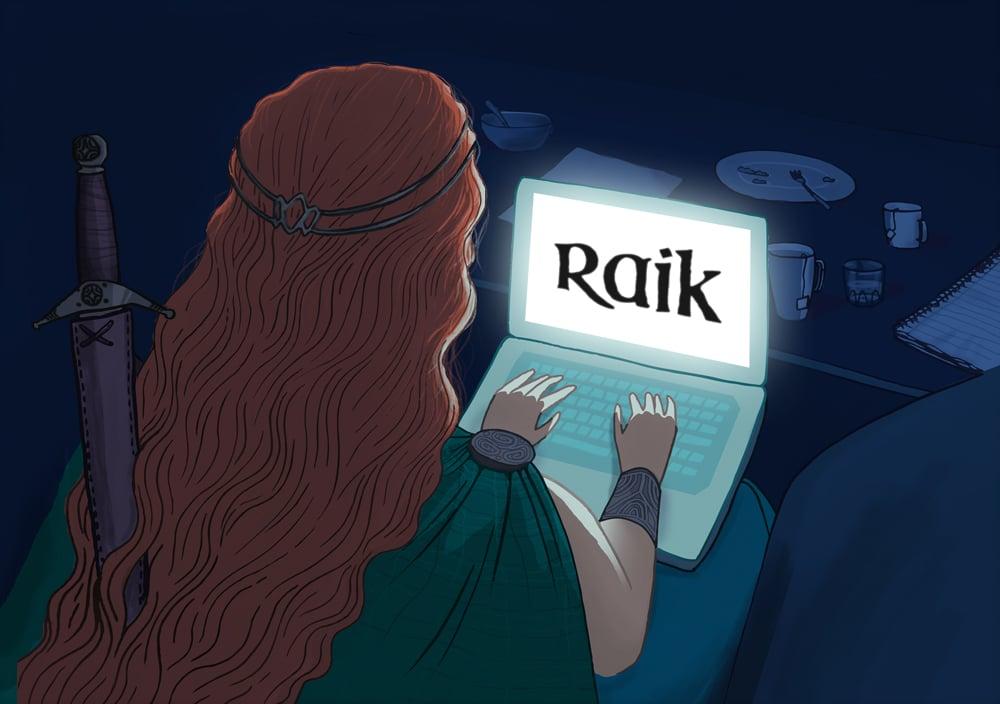 A still from the game Raik