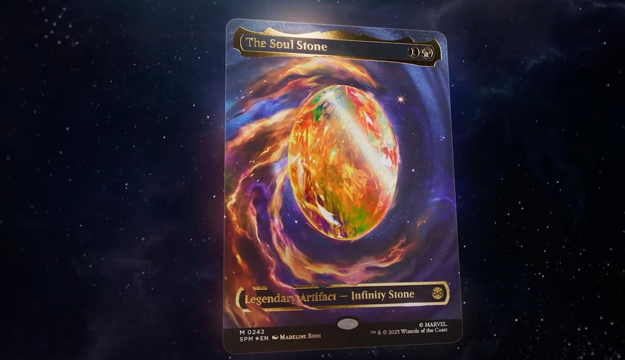 A still from Magic: The Gathering's GET US MORE CARDS WITH SPIDER-MAN!!! video